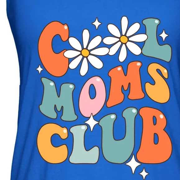 Groovy Cool Moms Club Funny Smile Mothers Day Great Gift Ladies Essential Flowy Tank