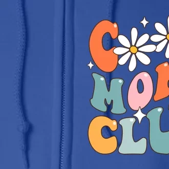 Groovy Cool Moms Club Funny Smile Mothers Day Great Gift Full Zip Hoodie