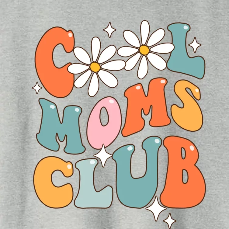 Groovy Cool Moms Club Funny Smile Mothers Day Great Gift Women's Crop Top Tee