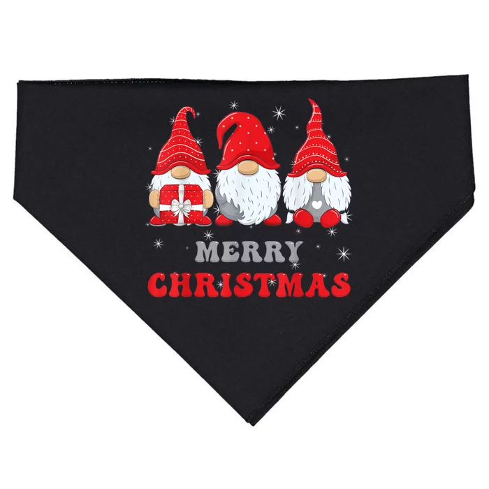 Gnome Christmas Merry Christmas Family Matching Christmas USA-Made Doggie Bandana