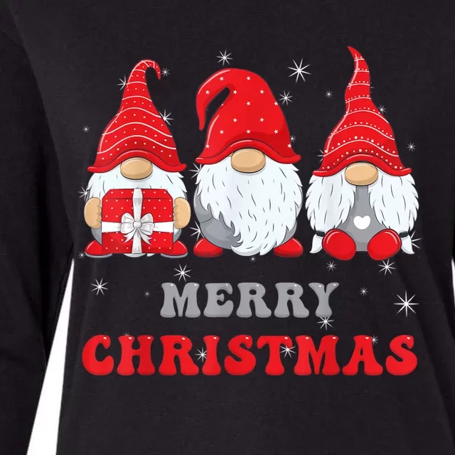 Gnome Christmas Merry Christmas Family Matching Christmas Womens Cotton Relaxed Long Sleeve T-Shirt