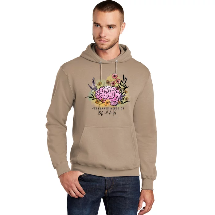 Groovy Celebrate Minds Of All Kinds Neurodiversity Autism Hoodie