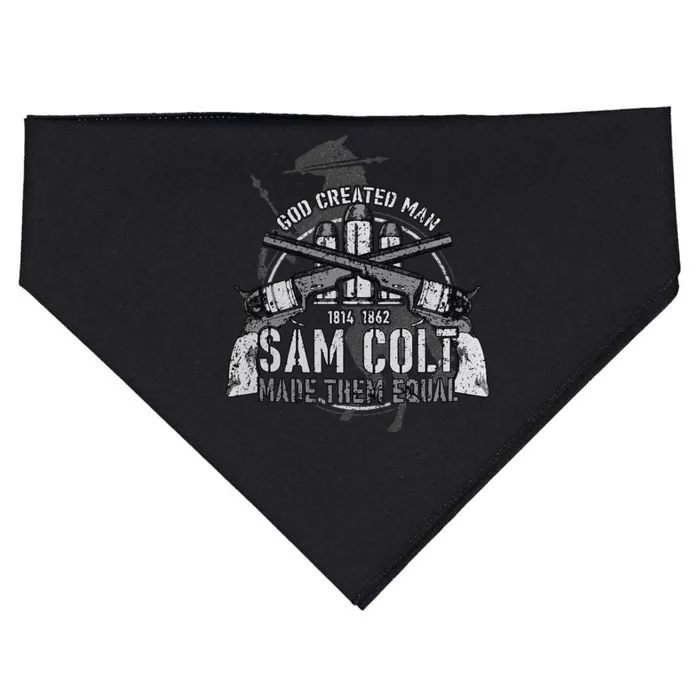 God Created Man Sam Colt Made Them Equal USA-Made Doggie Bandana