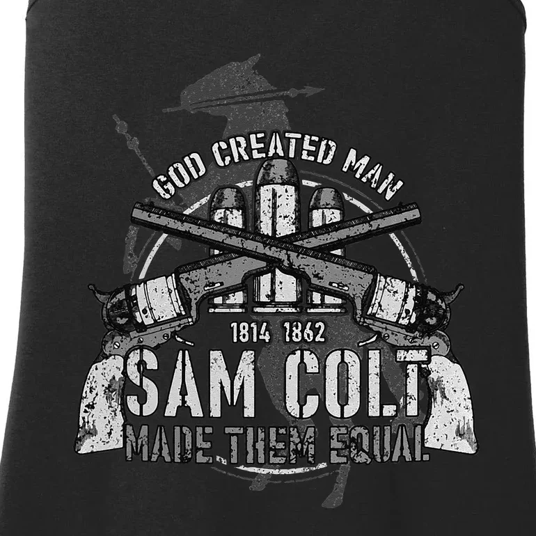 God Created Man Sam Colt Made Them Equal Ladies Essential Tank