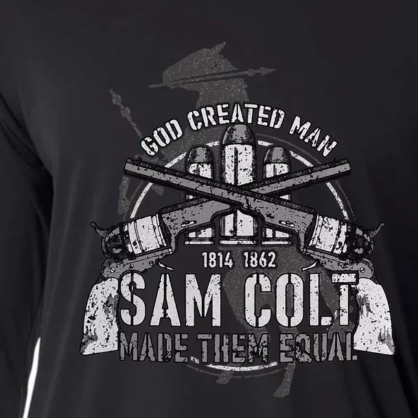 God Created Man Sam Colt Made Them Equal Cooling Performance Long Sleeve Crew