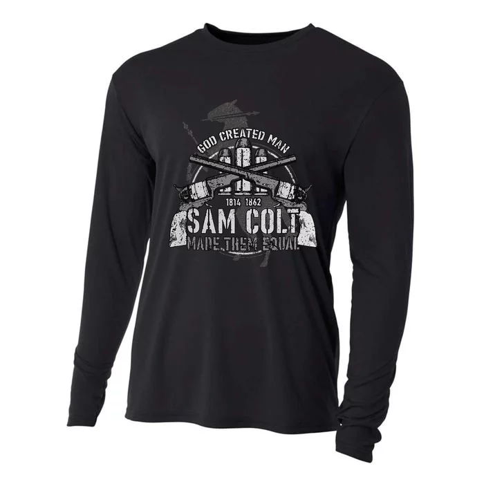 God Created Man Sam Colt Made Them Equal Cooling Performance Long Sleeve Crew