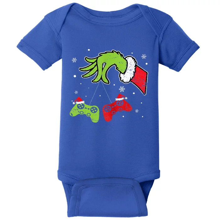 Gaming  Christmas Matching Pajamas Funny Gamer Baby Bodysuit