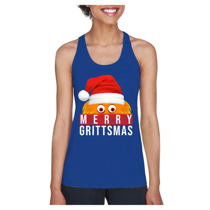 Gritty Christmas Merry Grittsmas Christmas Gift Great Gift Women's Racerback Tank