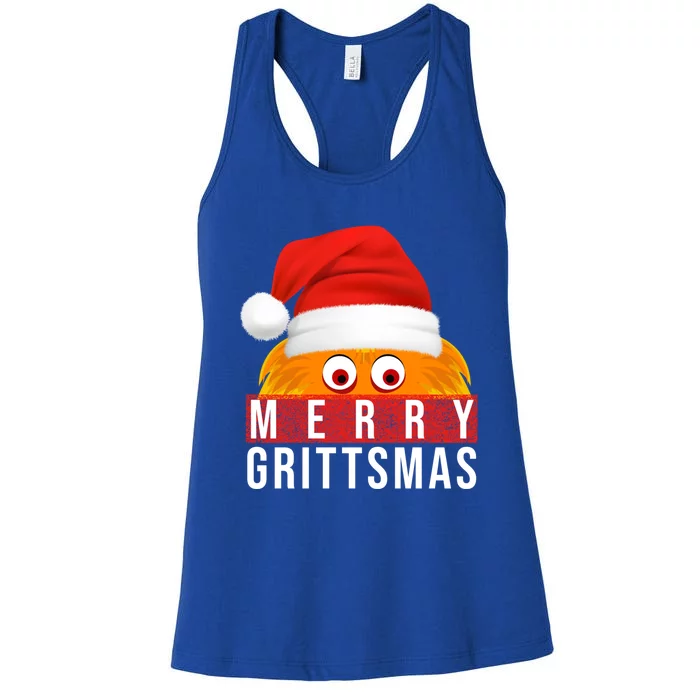 Gritty Christmas Merry Grittsmas Christmas Gift Great Gift Women's Racerback Tank