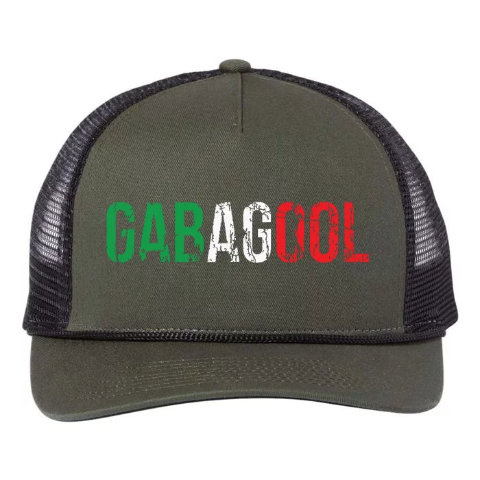 Gabagool Capicola Meat New Jersey Italian Pride Gift Retro Rope Trucker Hat Cap