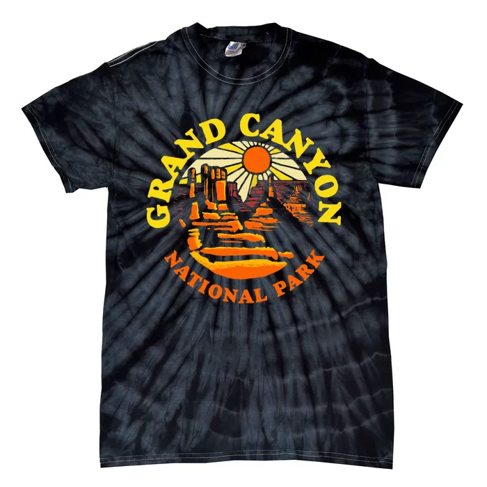 Grand Canyon National Park Arizona Vintage 80s Hiking Retro Tie-Dye T-Shirt