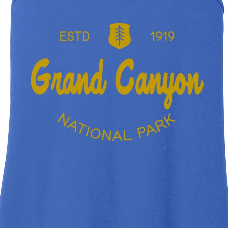 Grand Canyon National Park Classic Script Style Text Cool Gift Ladies Essential Tank