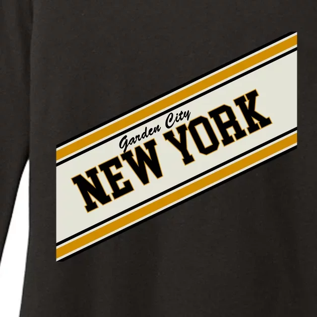 Garden City New York Varsity Logo Womens CVC Long Sleeve Shirt