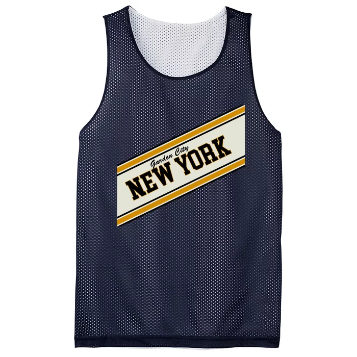 Garden City New York Varsity Logo Mesh Reversible Basketball Jersey Tank