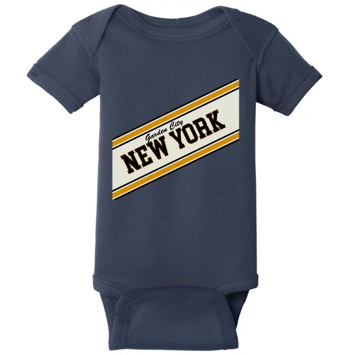 Garden City New York Varsity Logo Baby Bodysuit