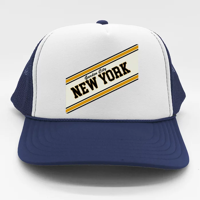 Garden City New York Varsity Logo Trucker Hat