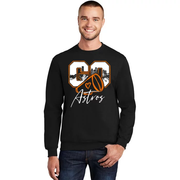 Go CheerAstros Name Athletic Sports Gift Boy Girl Tall Sweatshirt