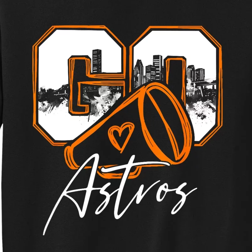 Go CheerAstros Name Athletic Sports Gift Boy Girl Tall Sweatshirt