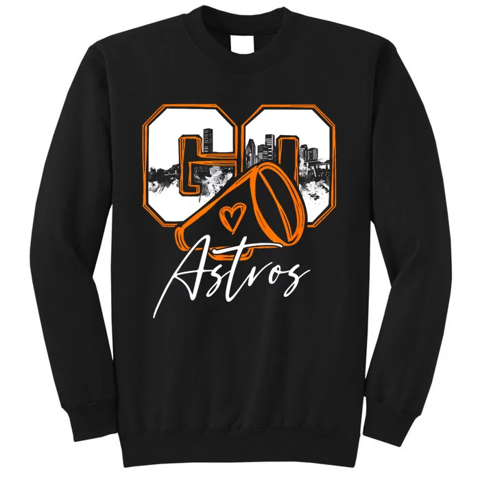 Go CheerAstros Name Athletic Sports Gift Boy Girl Tall Sweatshirt