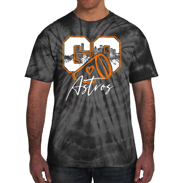 Go CheerAstros Name Athletic Sports Gift Boy Girl Tie-Dye T-Shirt