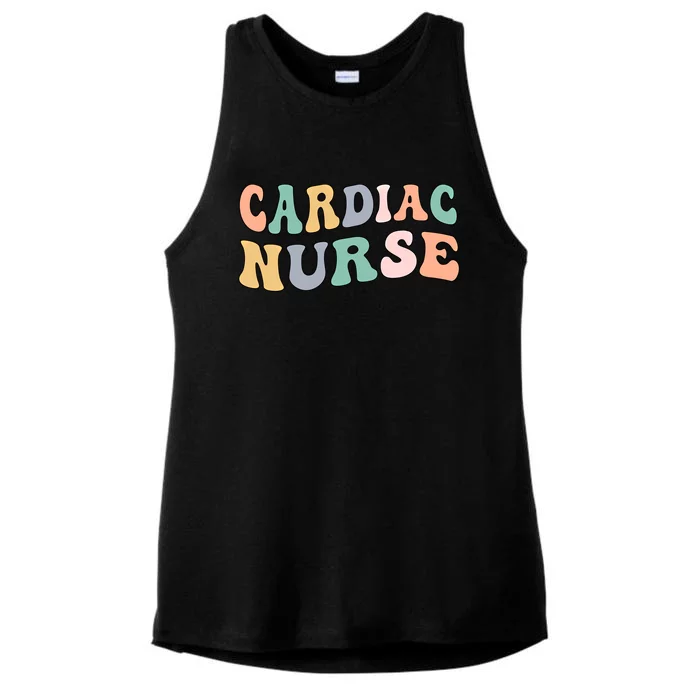 Groovy Cardiac Nurse Cardiac Nursing Gift Ladies Tri-Blend Wicking Tank