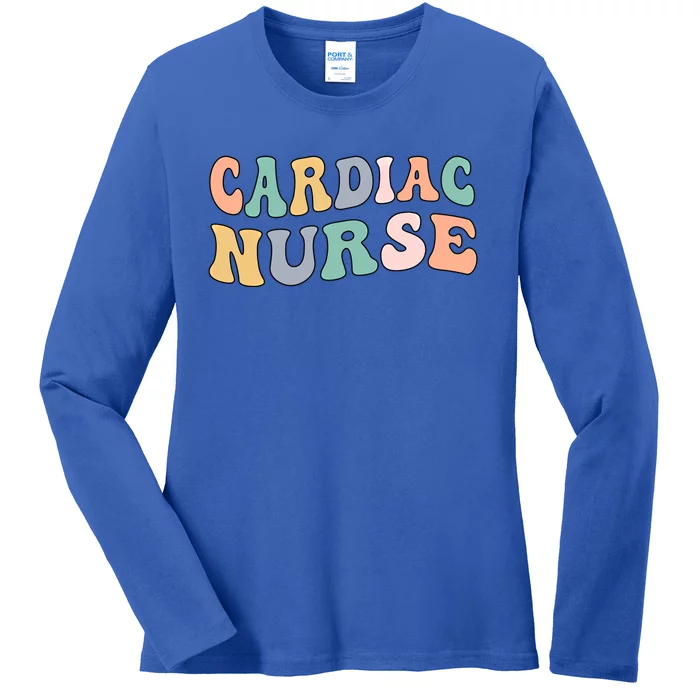 Groovy Cardiac Nurse Cardiac Nursing Gift Ladies Long Sleeve Shirt