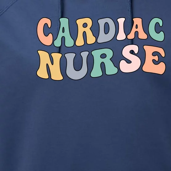 Groovy Cardiac Nurse Cardiac Nursing Gift Performance Fleece Hoodie