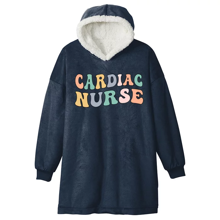 Groovy Cardiac Nurse Cardiac Nursing Gift Hooded Wearable Blanket