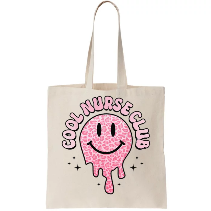 Groovy Cool Nurse Club Healthcare Worker Smile Face Tote Bag