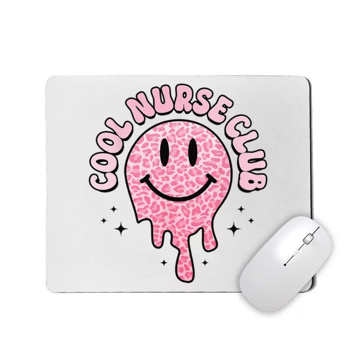 Groovy Cool Nurse Club Healthcare Worker Smile Face Mousepad