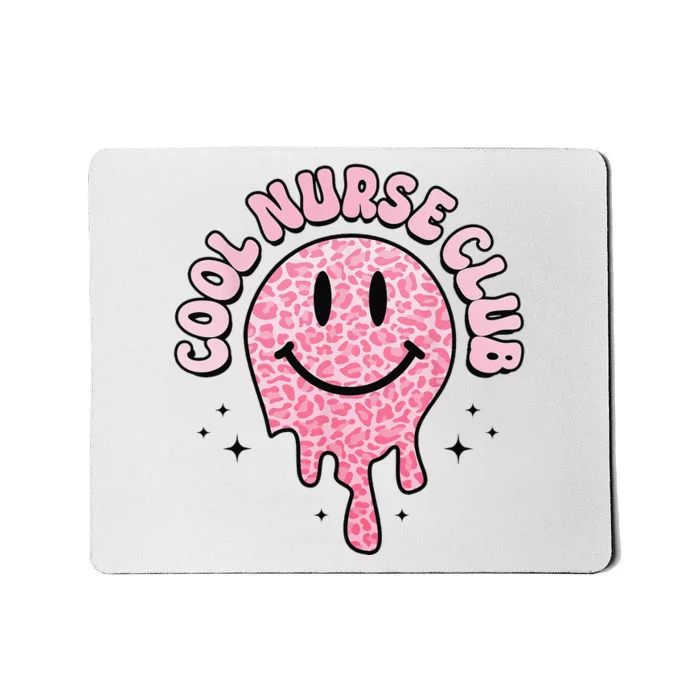 Groovy Cool Nurse Club Healthcare Worker Smile Face Mousepad