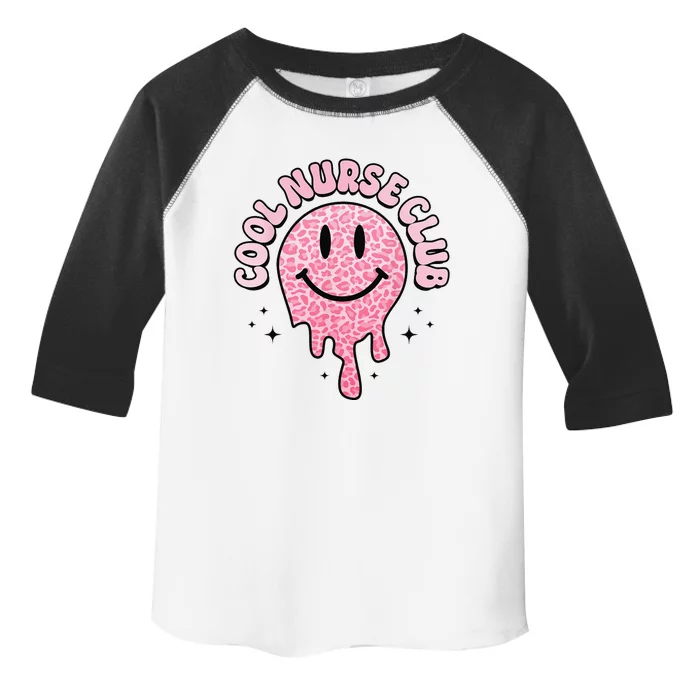 Groovy Cool Nurse Club Healthcare Worker Smile Face Toddler Fine Jersey T-Shirt