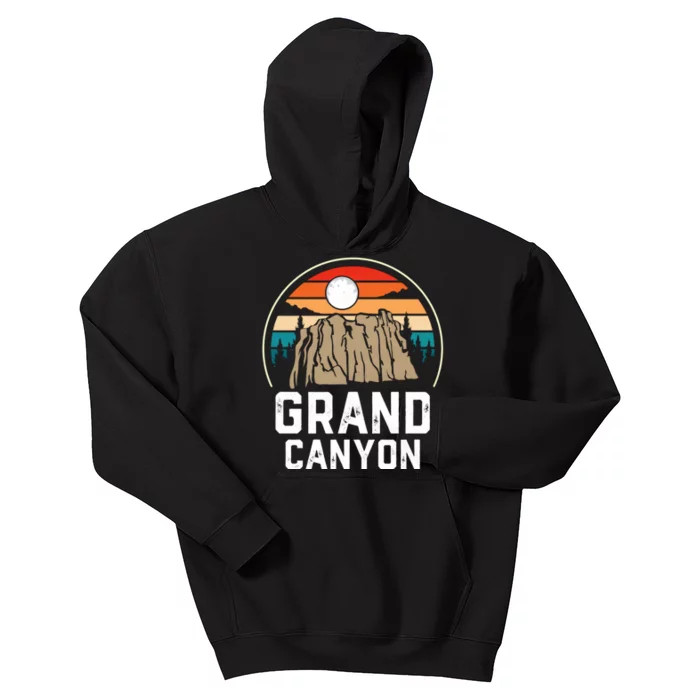 Grand Canyon National Park Arizona Travel Lover Camping Retro Vintage Kids Hoodie