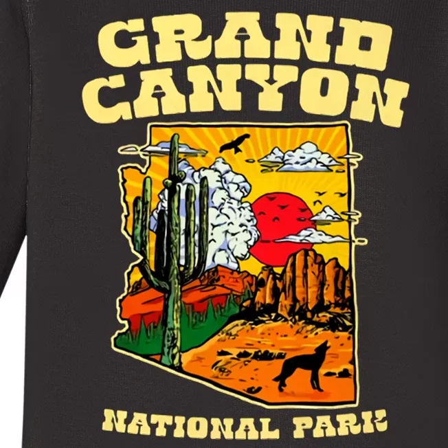 Grand Canyon National Park Arizona Travel Lover Camping Baby Long Sleeve Bodysuit