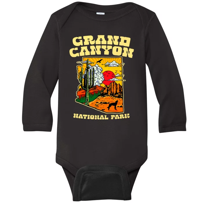 Grand Canyon National Park Arizona Travel Lover Camping Baby Long Sleeve Bodysuit