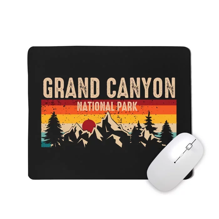 Grand Canyon National Park Arizona Travel Lover Camping Retro Mousepad