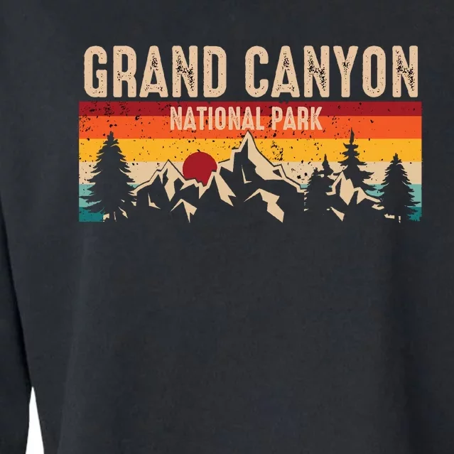 Grand Canyon National Park Arizona Travel Lover Camping Retro Cropped Pullover Crew