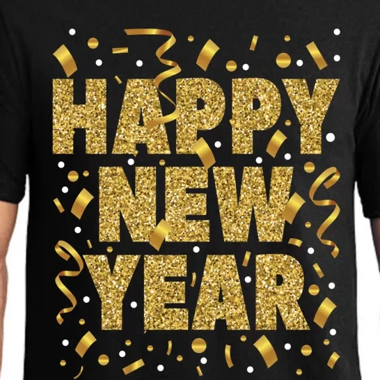 Golden Confetti New YearS Eve Happy New Year Pajama Set