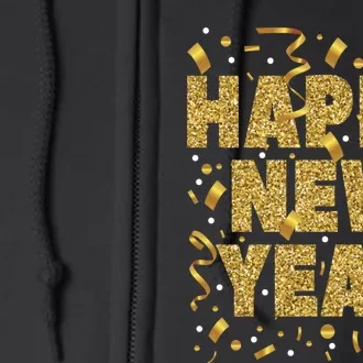 Golden Confetti New YearS Eve Happy New Year Full Zip Hoodie