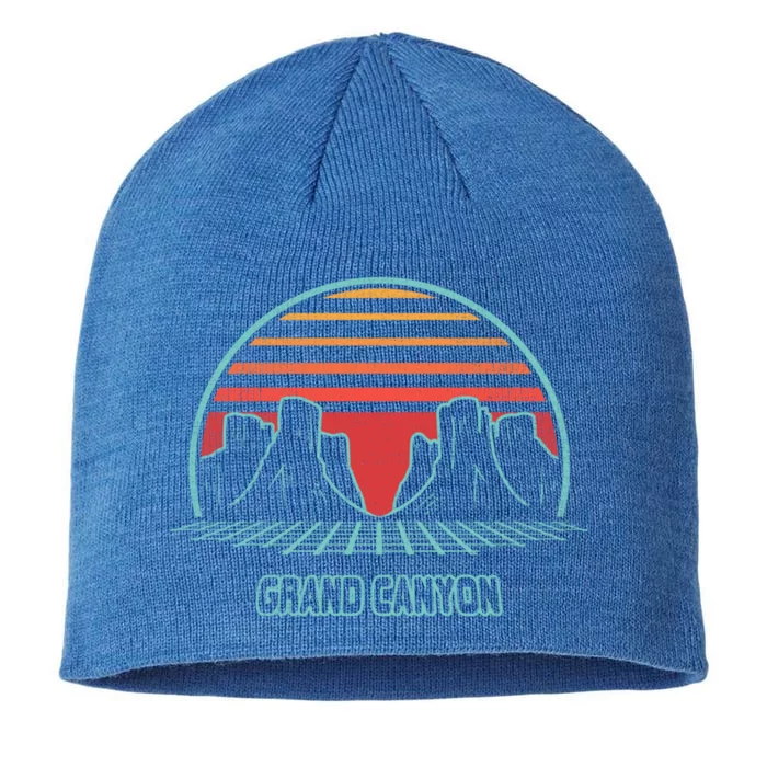 Grand Canyon National Park Retro Hiking Vintage 80s Style Gift 8 1/2in Sustainable Knit Beanie