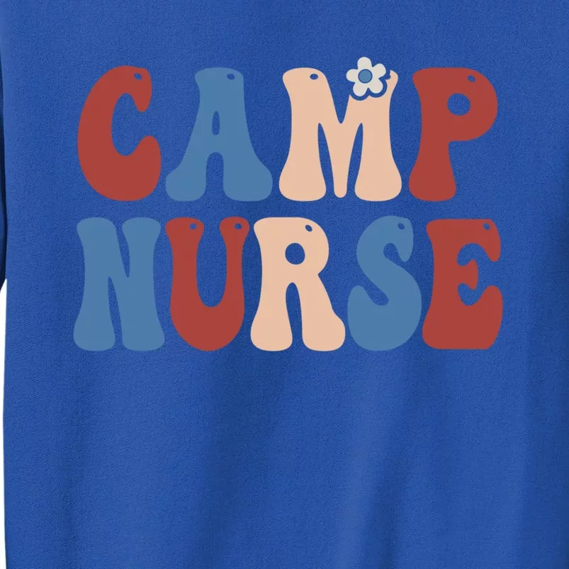 Groovy Camp Nurse 4th Of July Usa America Patriotic American Gift Tall Sweatshirt