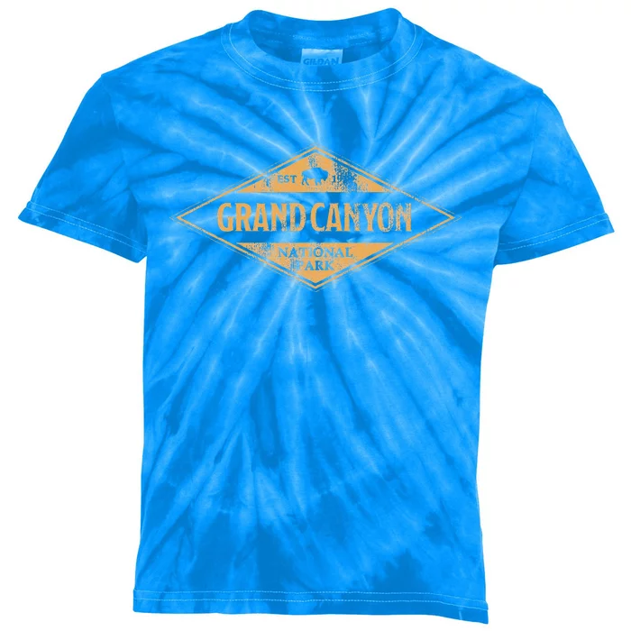 Grand Canyon National Park Bison Hiking Kids Tie-Dye T-Shirt