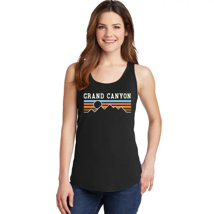 Grand Canyon National Park Retro Camping Hiking Ladies Essential Tank