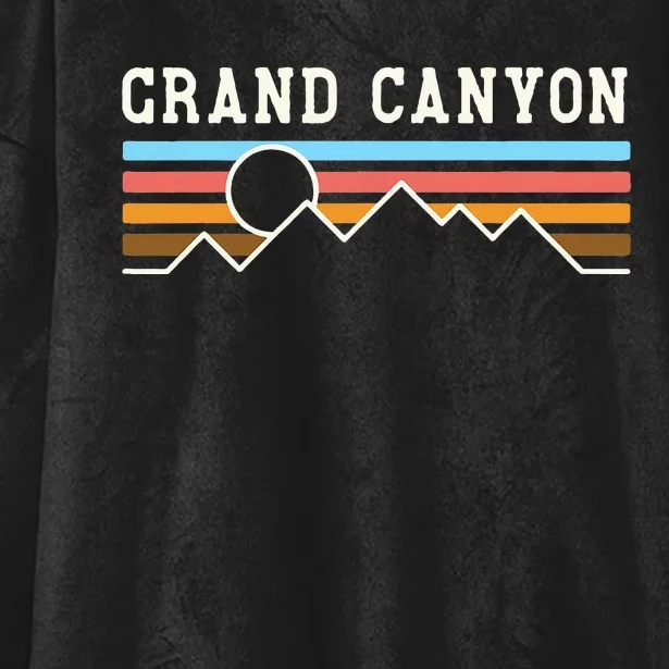 Grand Canyon National Park Retro Camping Hiking Hooded Wearable Blanket