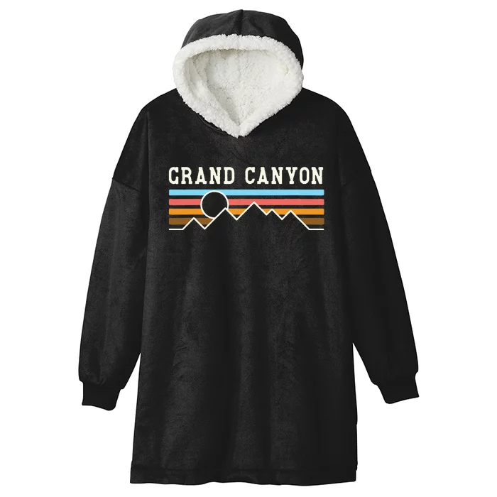 Grand Canyon National Park Retro Camping Hiking Hooded Wearable Blanket