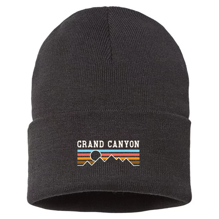 Grand Canyon National Park Retro Camping Hiking Sustainable Knit Beanie