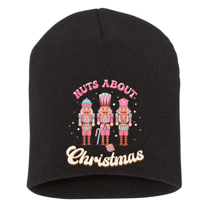 Groovy Cute Nuts About Christmas Funny Christmas Nutcracker Short Acrylic Beanie