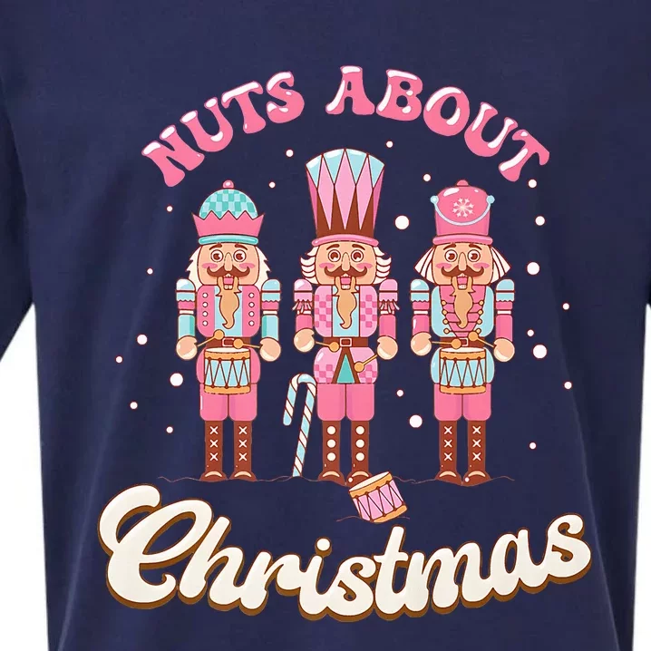 Groovy Cute Nuts About Christmas Funny Christmas Nutcracker Sueded Cloud Jersey T-Shirt