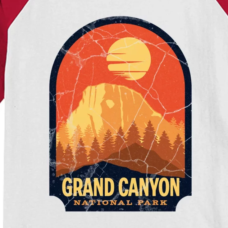 Grand Canyon National Park Arizona Travel Lover Camping Kids Colorblock Raglan Jersey