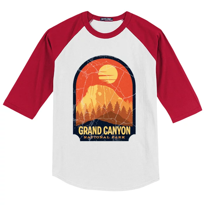 Grand Canyon National Park Arizona Travel Lover Camping Kids Colorblock Raglan Jersey